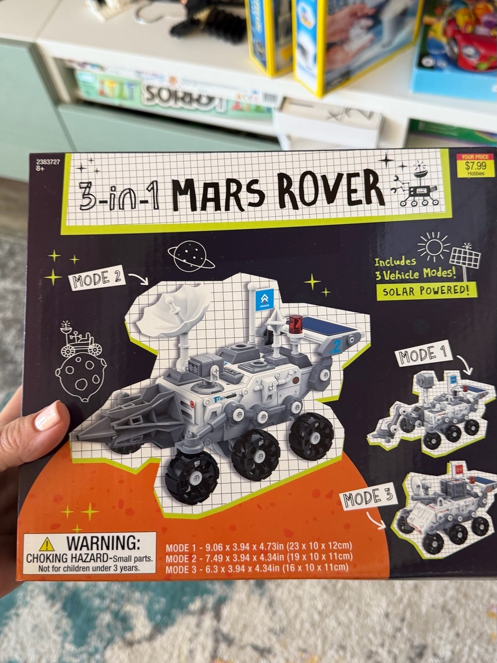 Hobby Lobby 3-in-1 Mars Rover Toy - Gray, Black, White